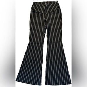 JoyLab Black and White Striped Wide Leg Leggings